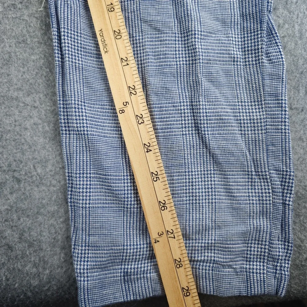 Brooks Brothers Dress Pants Mens 36x30 Milano Blue Houndstooth Linen Blend